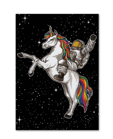 Poster Astronaute Licorne