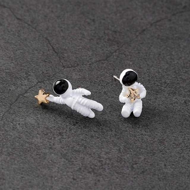 Boucles d'oreilles Astronaute et étoile