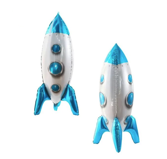 ballon space rocket bleue