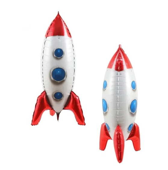 ballon space rocket rouge