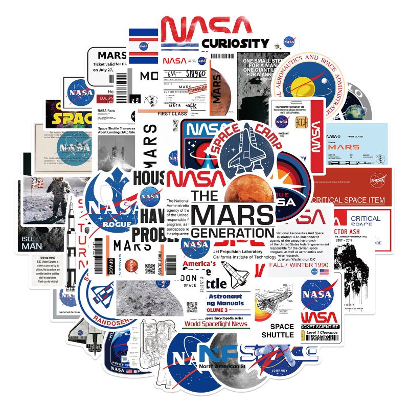 Lot 50 stickers NASA