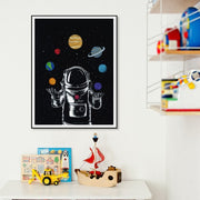Poster Astronaute jongleur