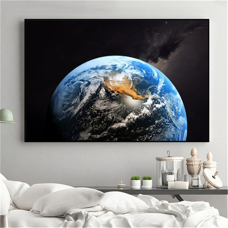 Affiche Planete bleue espace