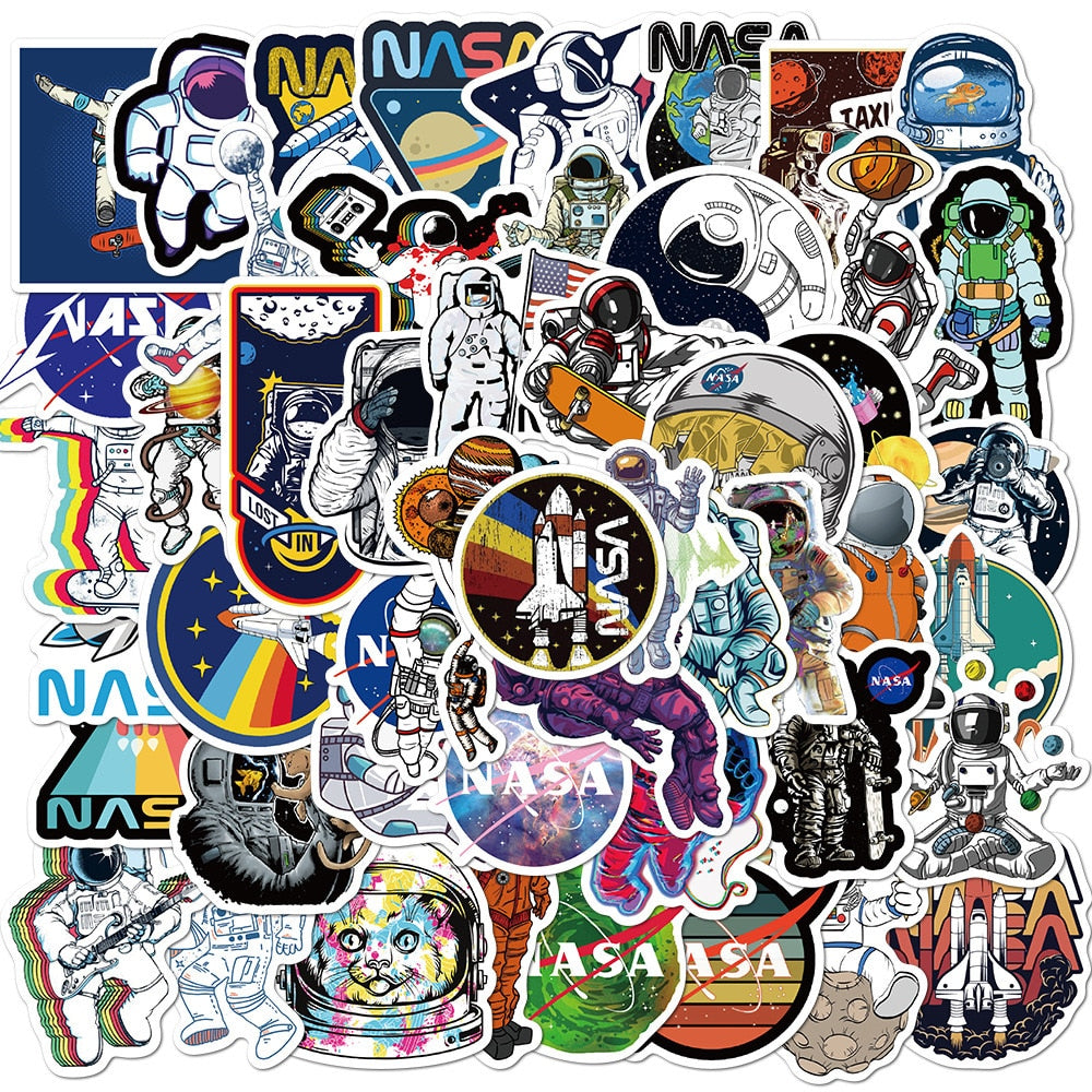 Lot 50 stickers NASA