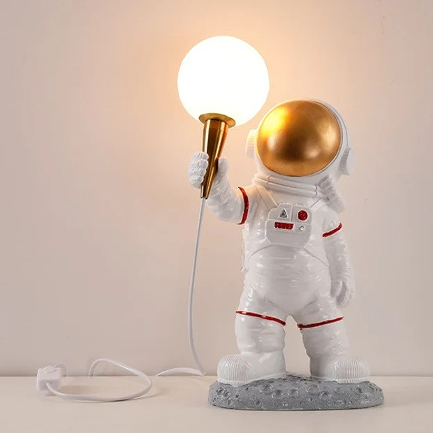 Lampe Astronaute en résine Blanc – Comptoir des Kids