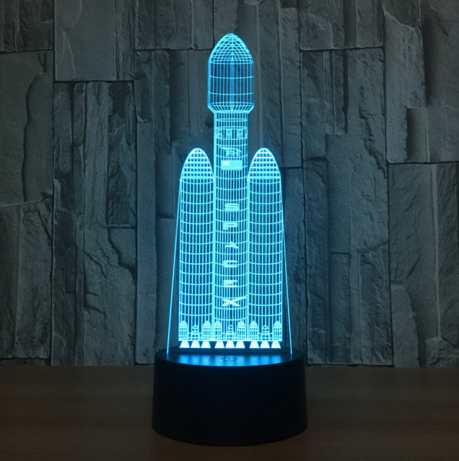 Lampe 3D Falcon Heavy SpaceX