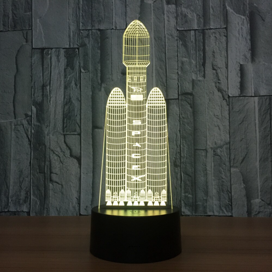 Lampe 3D Falcon Heavy SpaceX