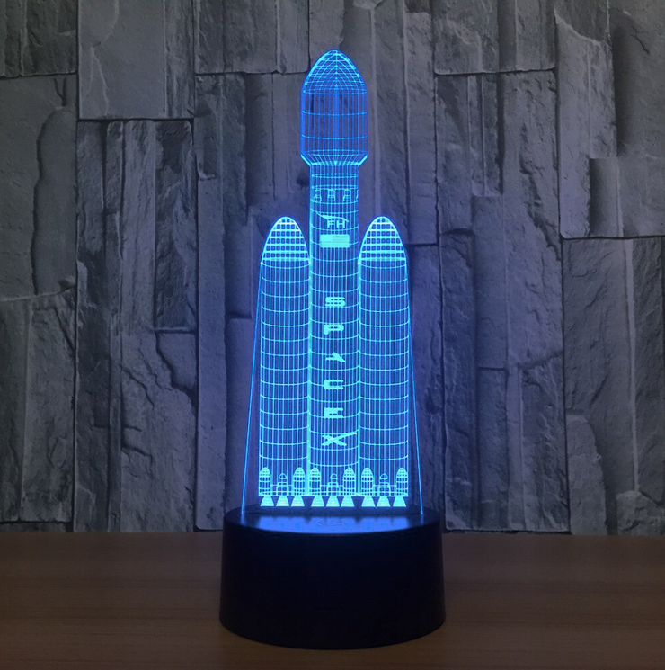 Lampe 3D Falcon Heavy SpaceX