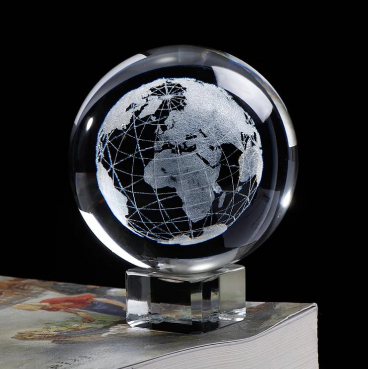 Globe Terrestre Cristal