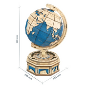 Globe Terrestre puzzle 3D en bois
