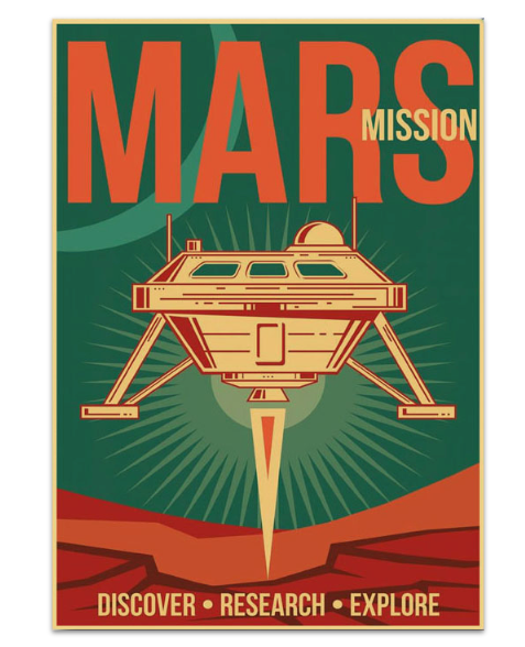 Affiche vintage Mars