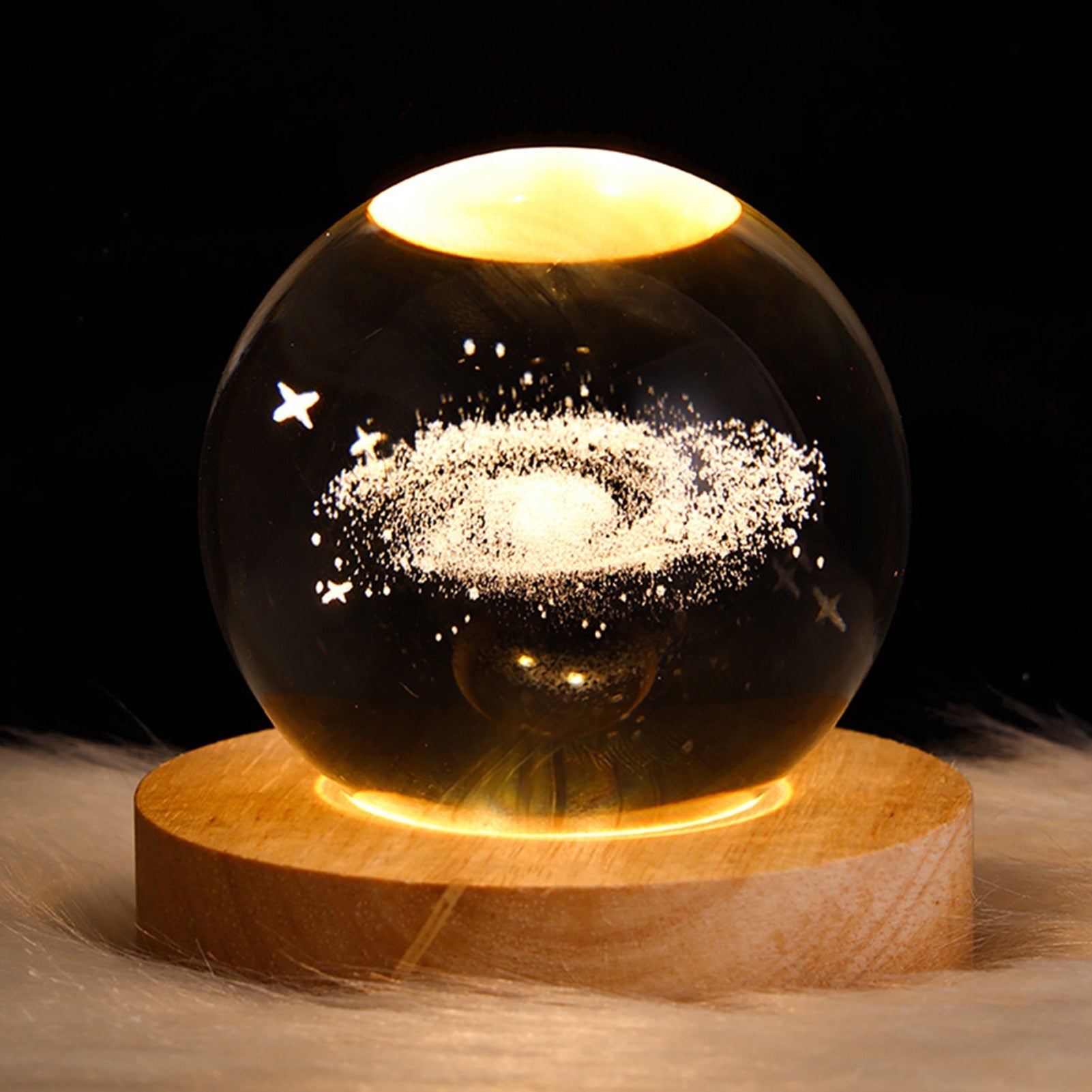 Boule de cristal lumineuse Galaxie