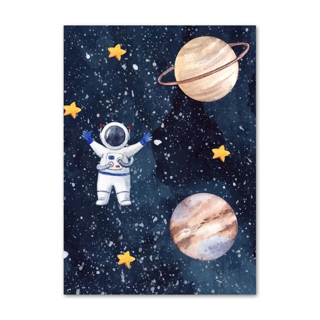 Poster Petit Astronaute dans l'espace