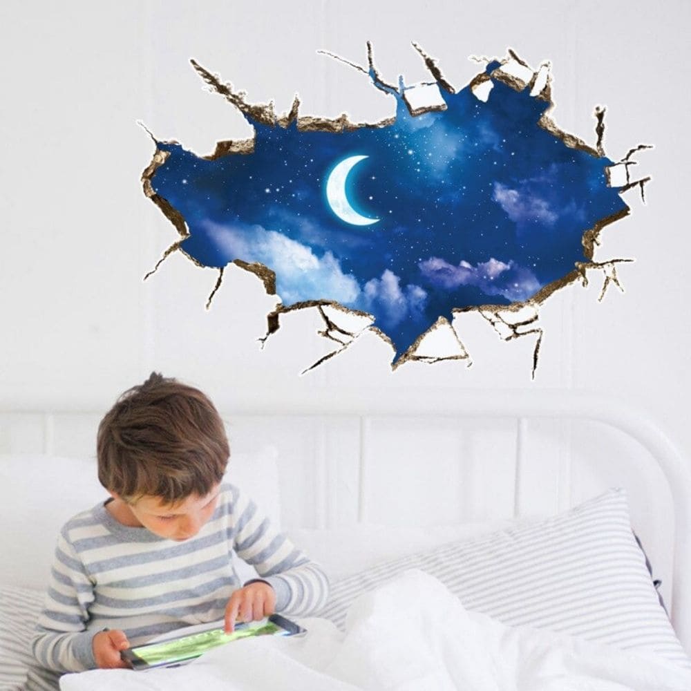 Sticker Mural Lune Magique