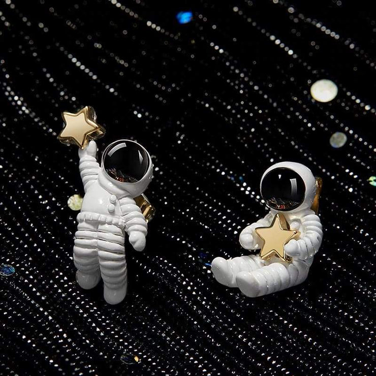 Boucles d'oreilles Astronaute et étoile
