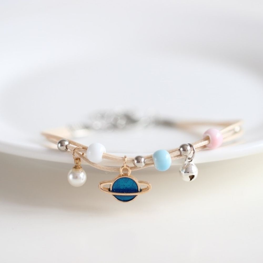 Bracelet Couple Saturne et Lune