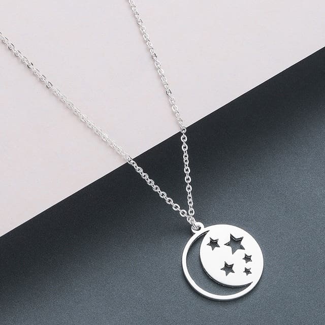 Collier Lune Étoilée