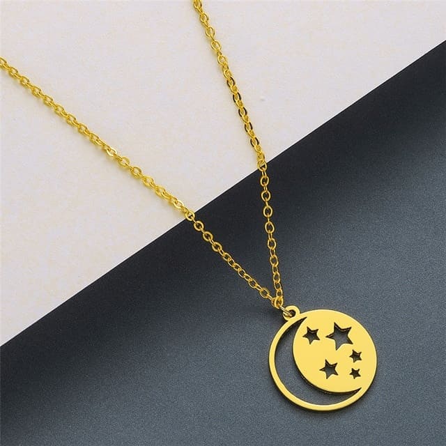 Collier Lune et Étoiles