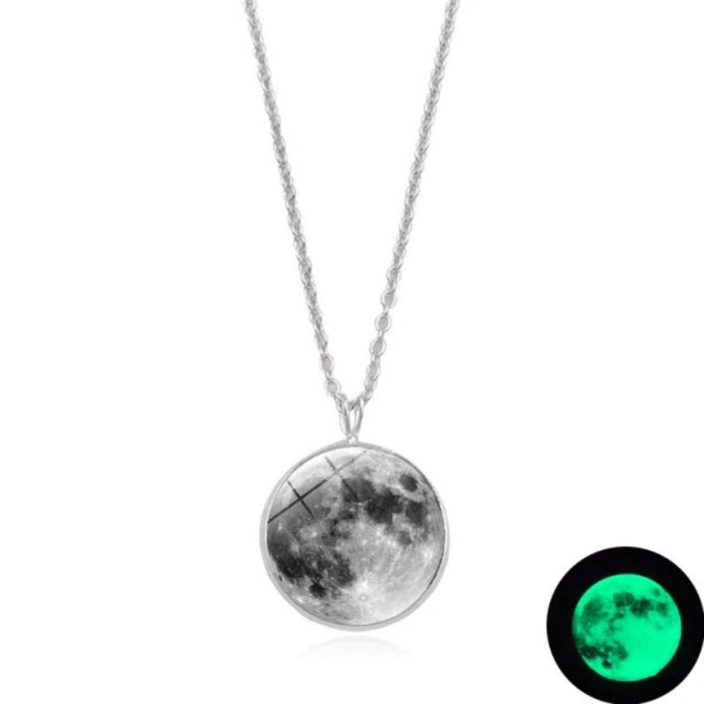 Collier lune fluorescent