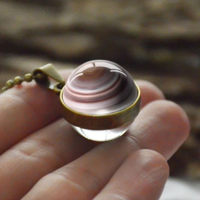 Collier Boule Planète Saturne