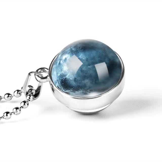 Collier Uranus en boule de verre