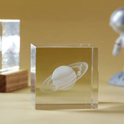Cube de cristal planète Saturne