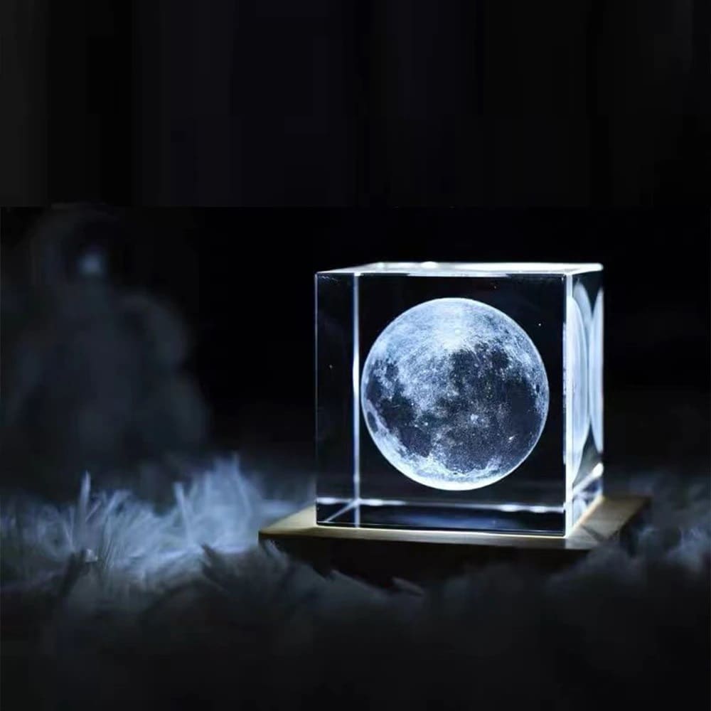 Cube de cristal Pleine Lune