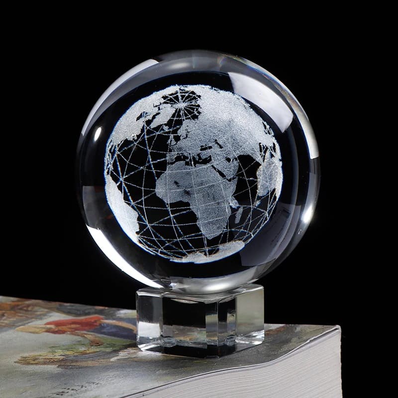 Globe terrestre en Cristal