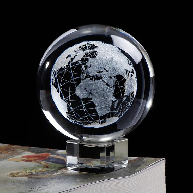 Globe terrestre en Cristal