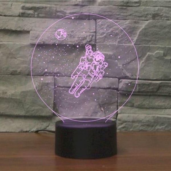 Lampe 3D Espace et Astronaute