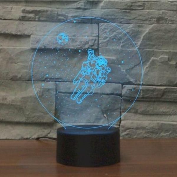 Lampe 3D Espace et Astronaute