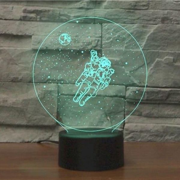 Lampe 3D Espace et Astronaute