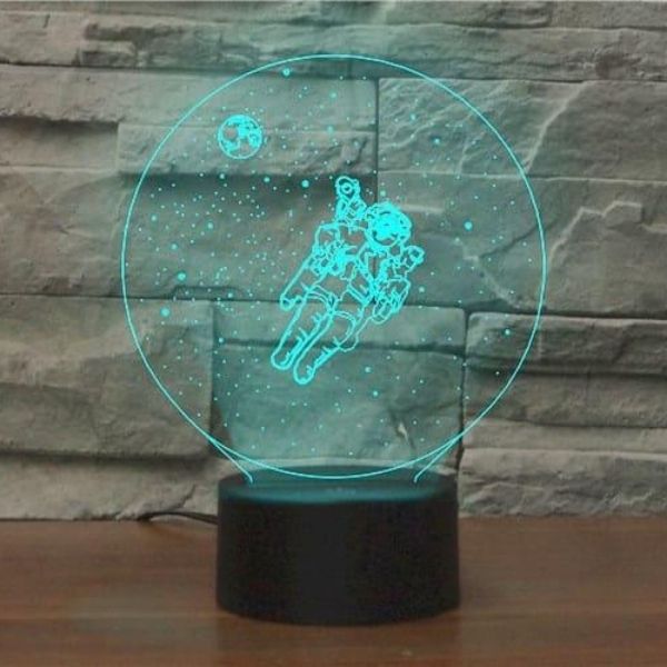 Lampe 3D Espace et Astronaute