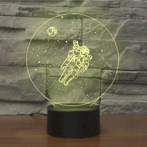 Lampe 3D Espace et Astronaute