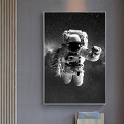 Poster noir et blanc Astronaute NASA