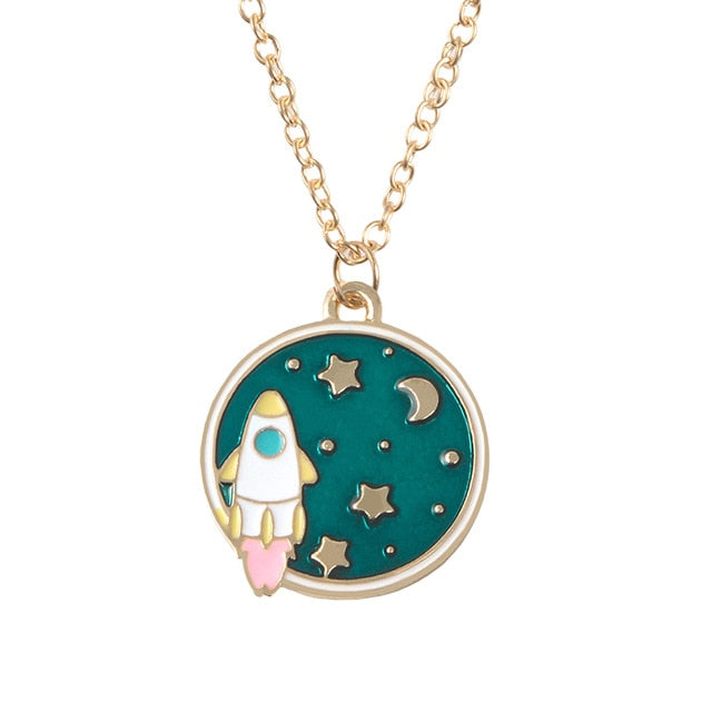 Collier Fusée dans l'espace