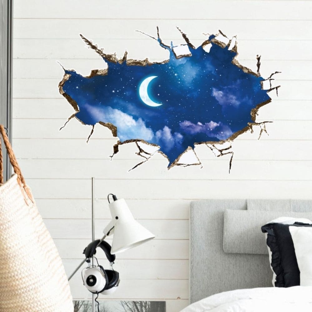 Sticker Mural Lune Magique