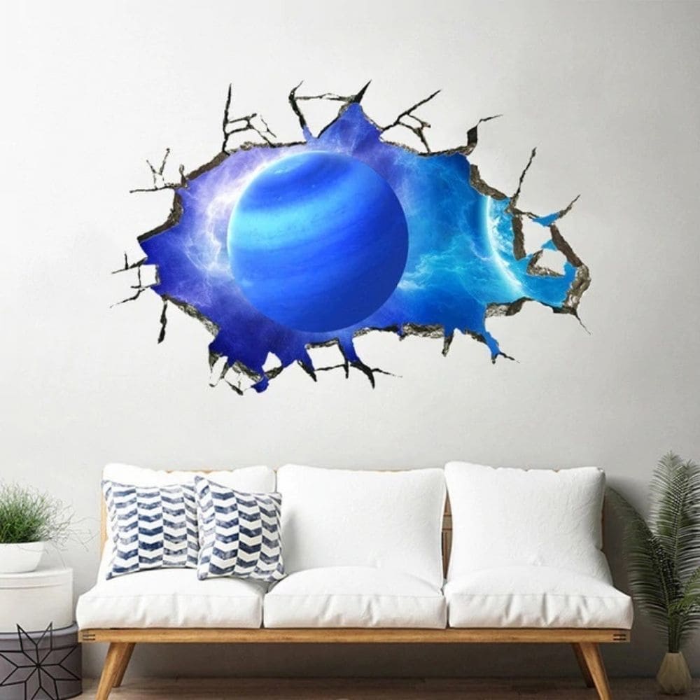 Sticker Mural 3D Neptune