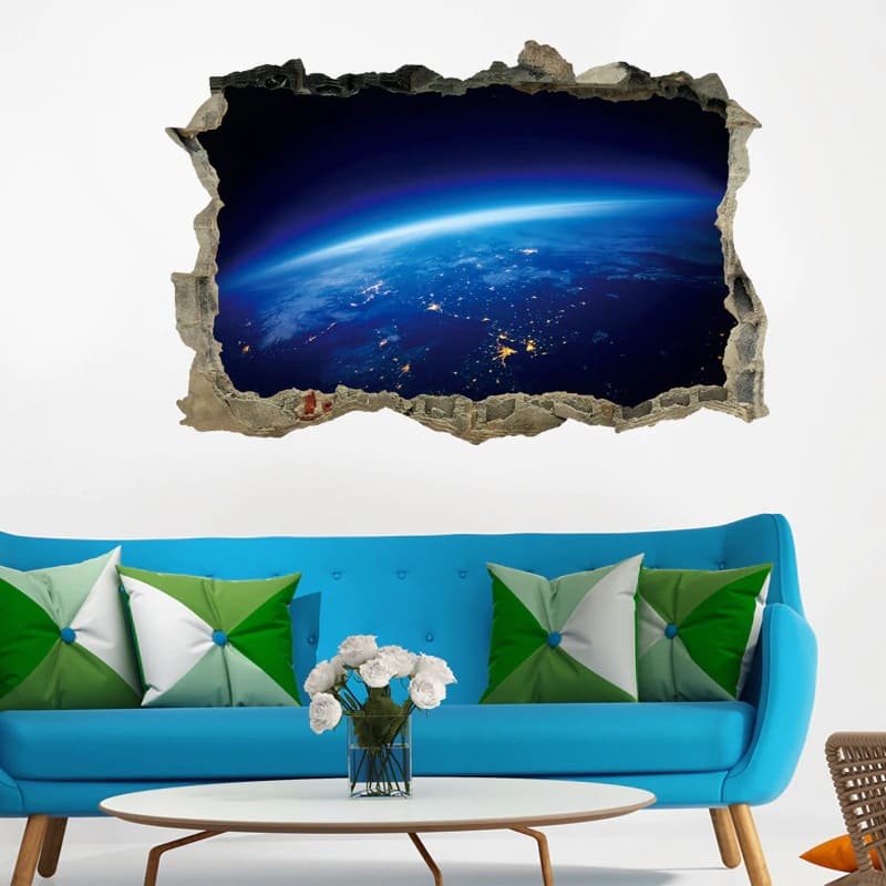 Sticker mural 3D Terre