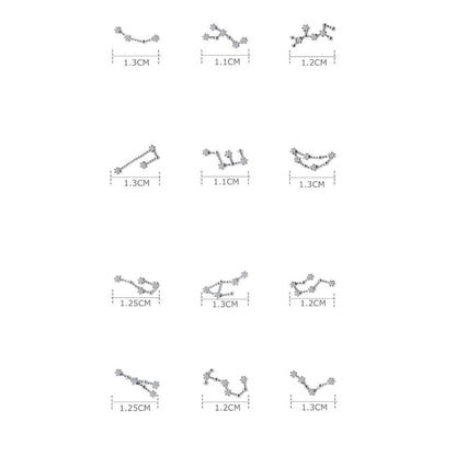 Boucles d'oreilles Constellations du Zodiaque