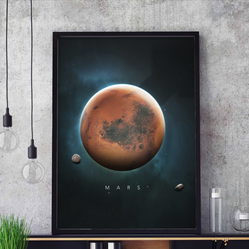 Poster futuriste Mars