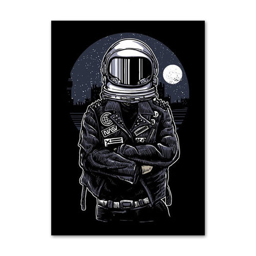 Toile Astronaute Motard | Espace Stellaire