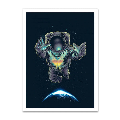 Toile Astronaute Papillon | Espace Stellaire